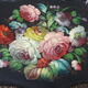 Bohemian and folk this metal tray painted with multicoloured flowers painted hand, russian vintage