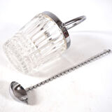 Chrome and glass ice bucket