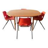 1960s Mid-Century modern dining set by Schreiber Furniture and AB tubular Products