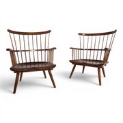 Paire de fauteuils lounge Windsor faits à la main, Angleterre, vers 1960
