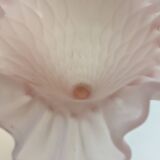 Old Corolle Vase in Pink Frosted Glass Vintage Italian Work Murano Empoli ??