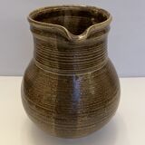 Glazed stoneware pitcher