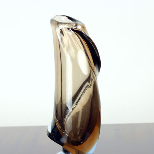 Vase en verre d’art Par Emanuel Beranek, Tchécoslovaquie 1960s