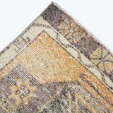 3x11 Mustard Brown Oriental Vintage Runner Rug, 85x329Cm