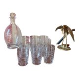 9 verres baptême cristal gravés