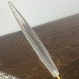 Pair of retro wall lights, brass and glass