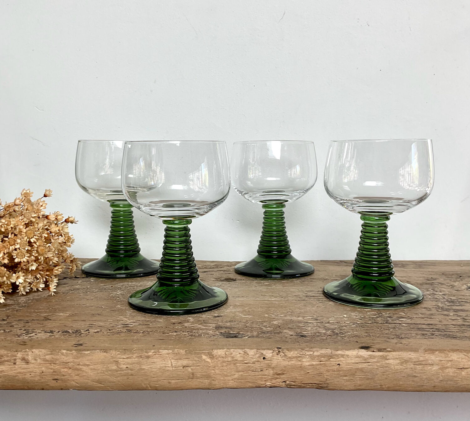 4 Alsace Roemer glasses
