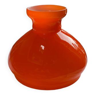 Abat-jour verre orange style vintage