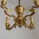 French Empire Style Bronze 4-Light Chandelier with Swan Detail Arms