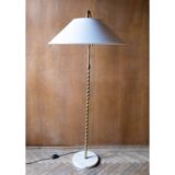 Brass and marble floor lamp, Italy 1950s