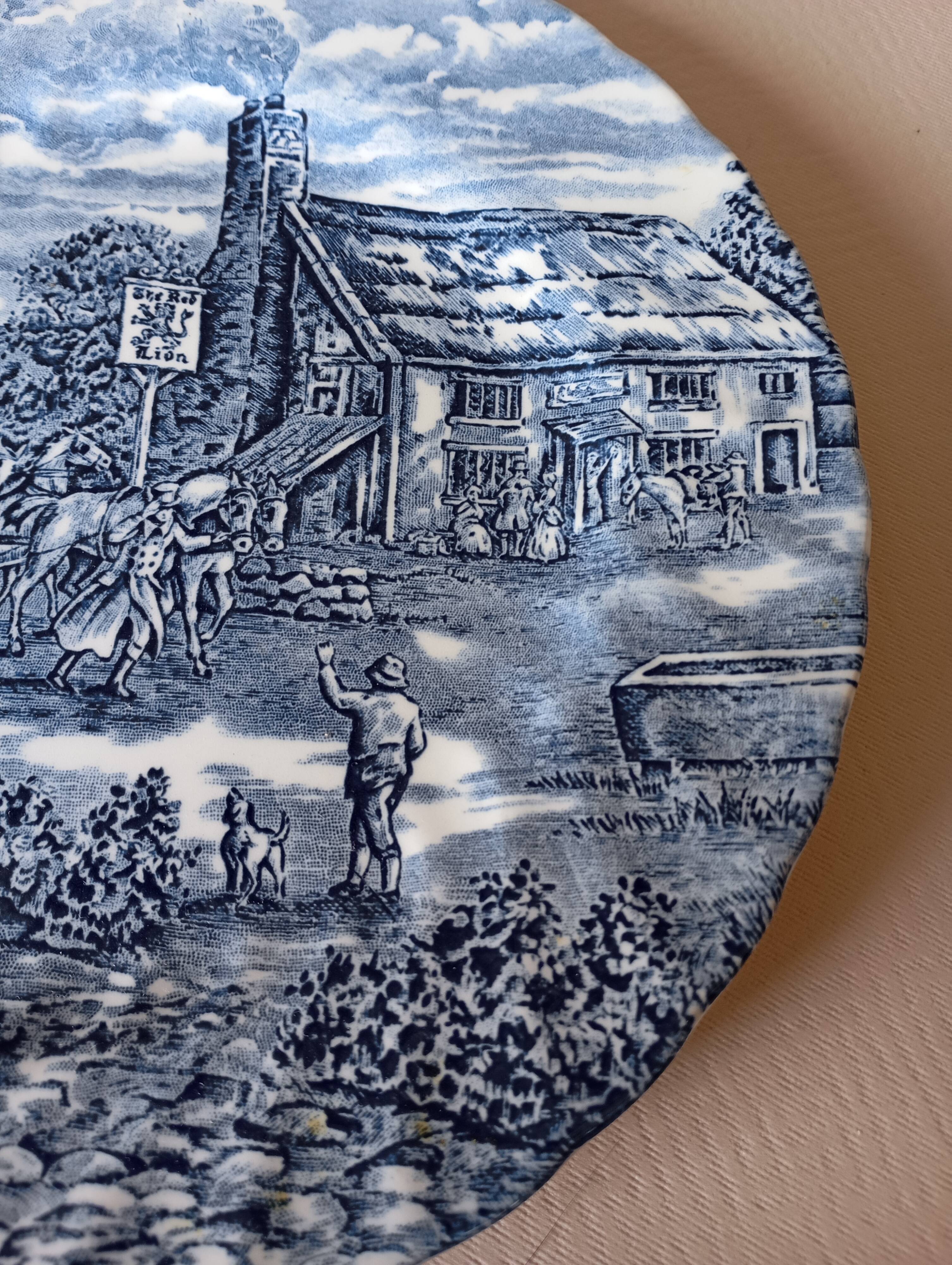 6 English Bursley "The Posthouse" dinner plates