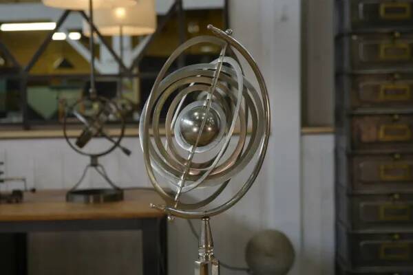 Astrolabe en laiton nickelé 1930’s
