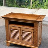 Scandinavian solid wood sideboard with 2 doors, 100cm