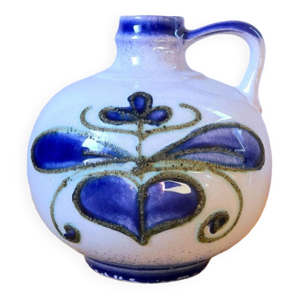 Strelha 60s enameled ceramic vase or pitcher