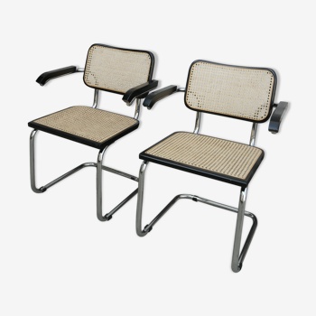 Lot of two Chairs B64 designed by Marcel Breuer