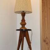 Wood lamp with rope shade 640mm