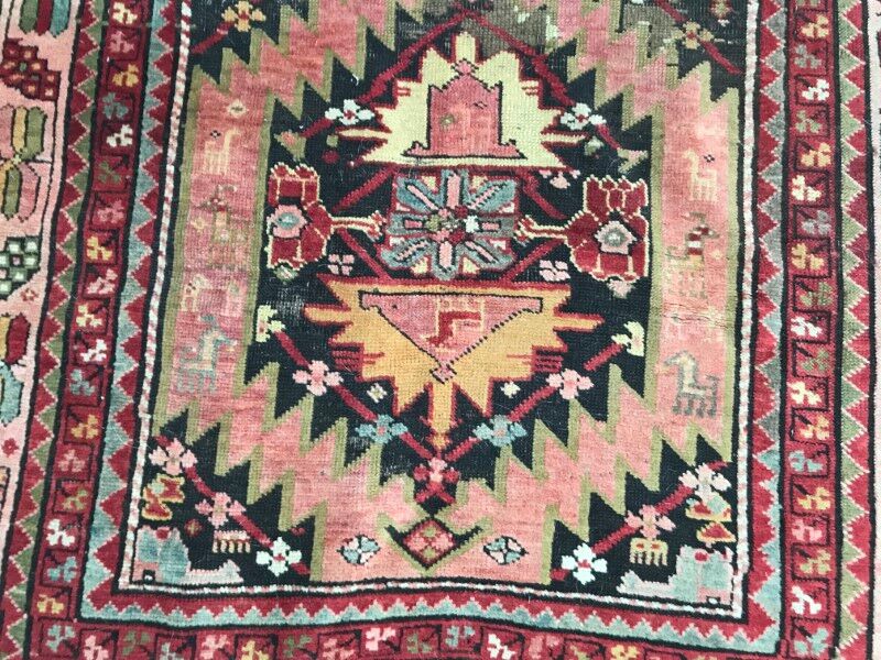 Carpet former caucasus karabakh 112 x 218 cm
