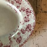 Set of 4 hollow plates red iron earth, Boulenger Choisy the King