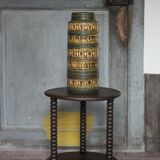 Turned wood coffee table, wooden side table, bedside table.