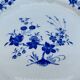 Set of 4 Bleu de Tournay iron earth plates