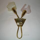 Double flower wall light from the 1950s.