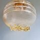 Pair of Space Age Pendant Lights in Yellow Clear Glass, 1960s-70s