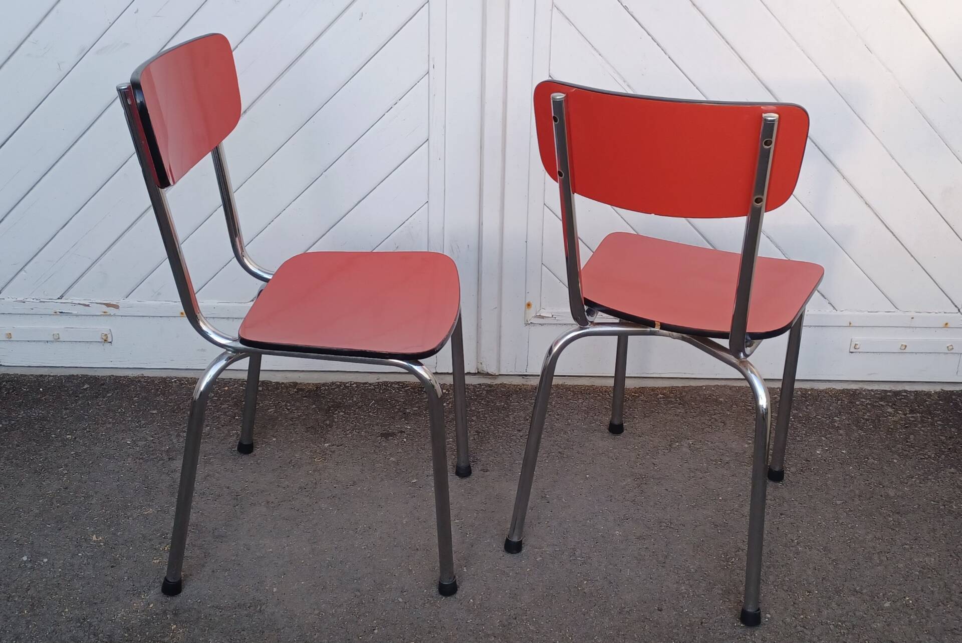 Pair of vintage formica chairs
