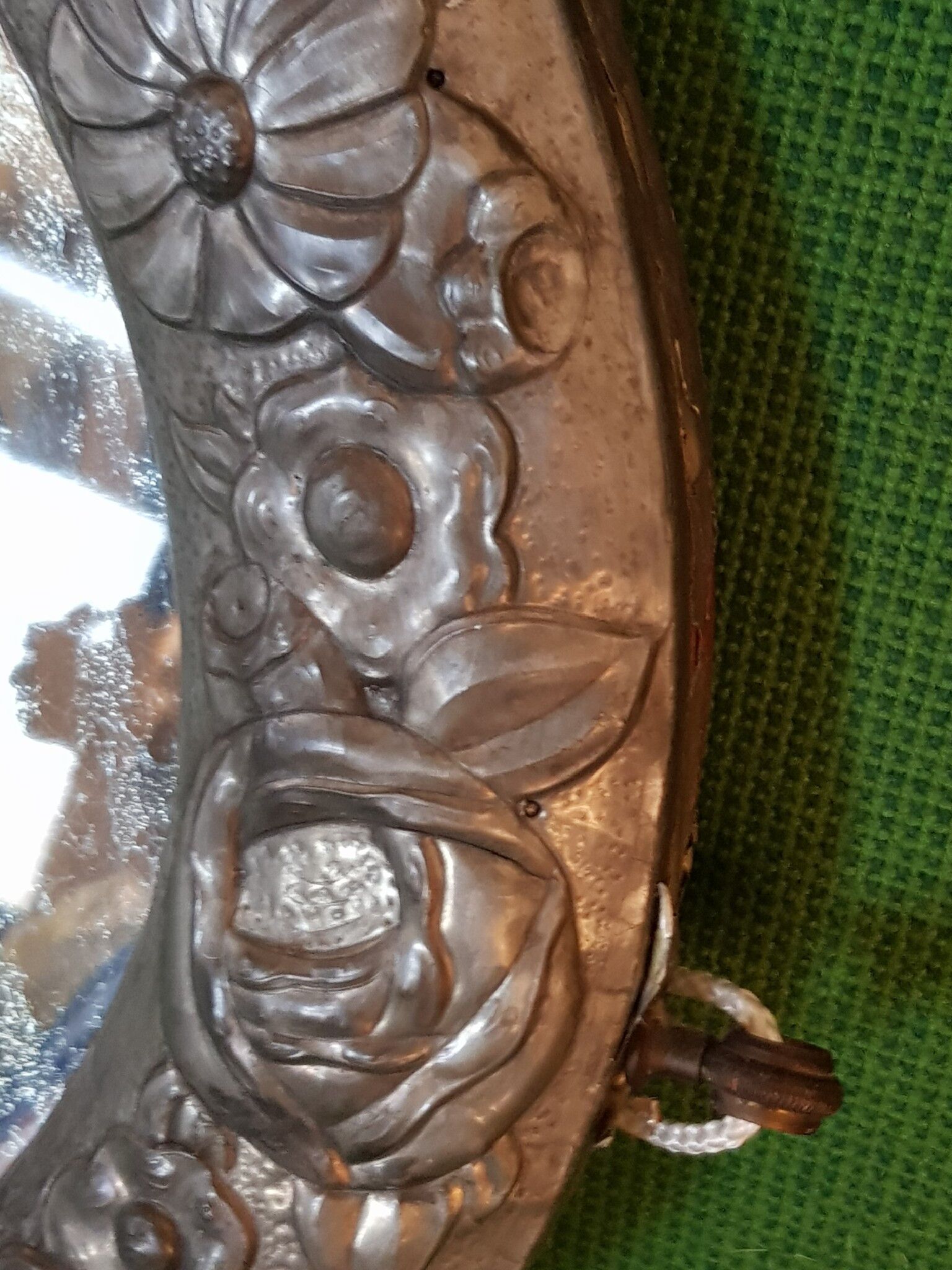 Mirror in tin period art nouveau 54x84cm