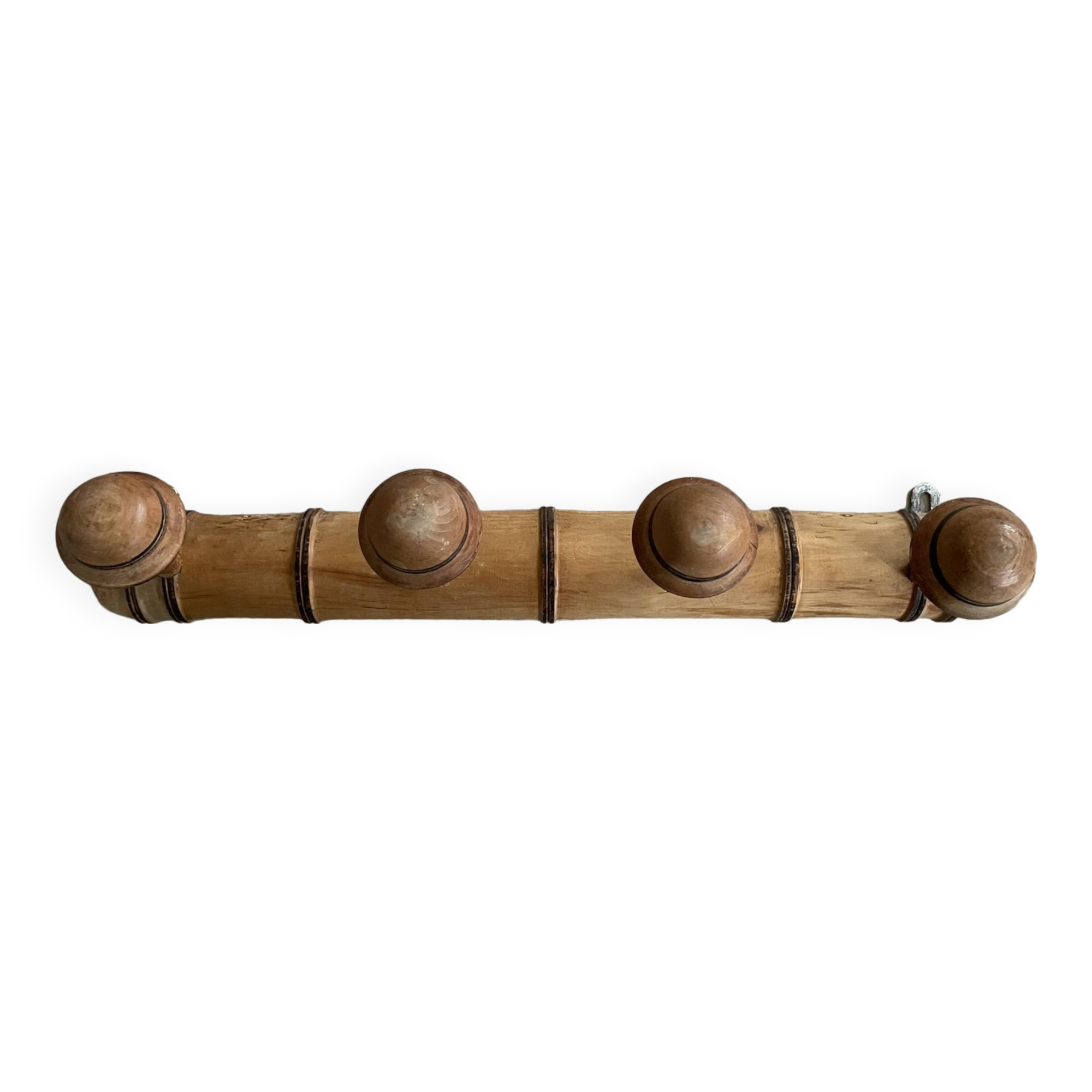 Vintage wooden wall coat rack