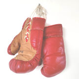 Vintage leather boxing gloves