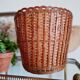 Vintage wicker basket pot cover