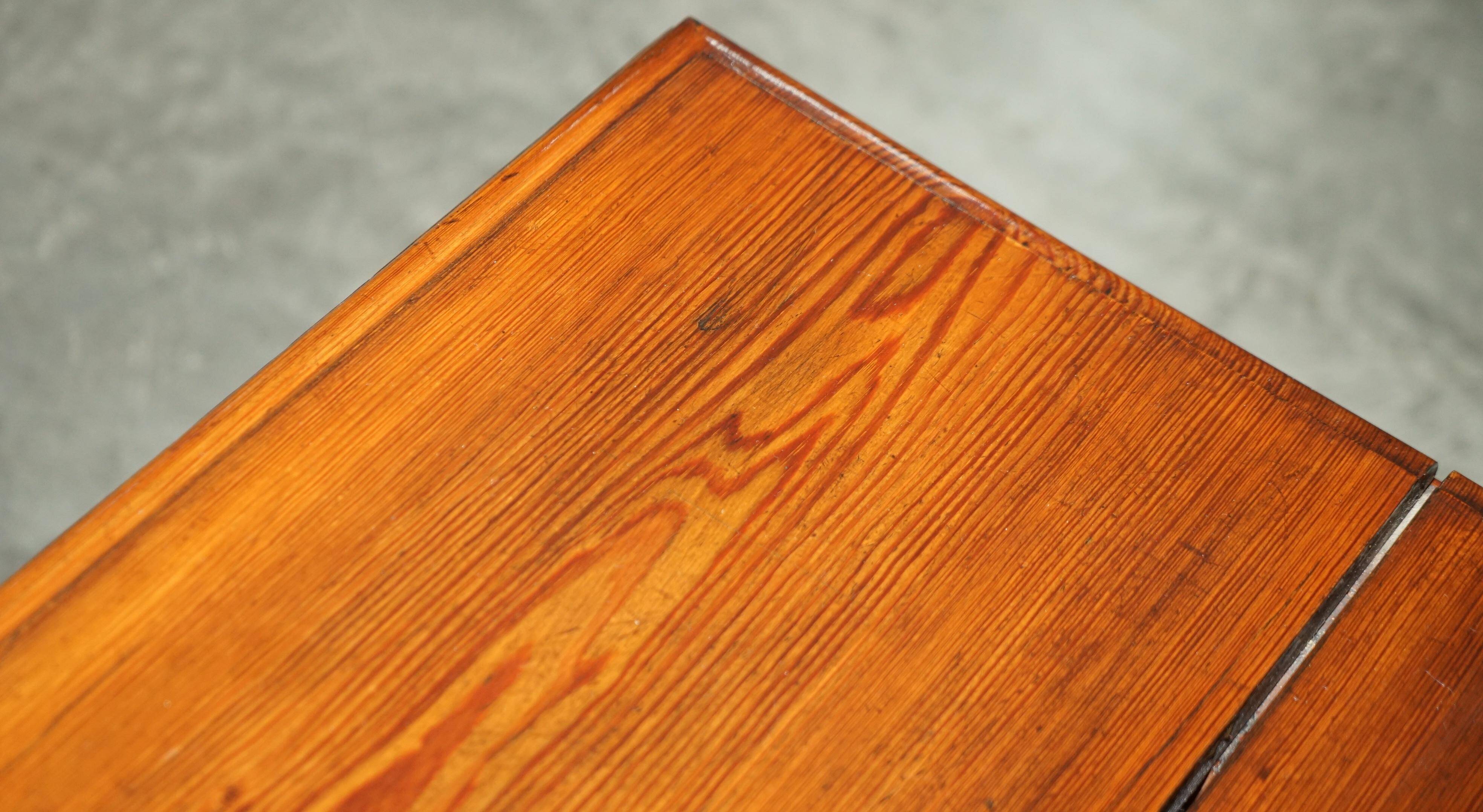 Victorian Gothic library table in antique oak