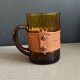 Amber textured glass water service, 1 jug + 5 glasses - Ref 1399