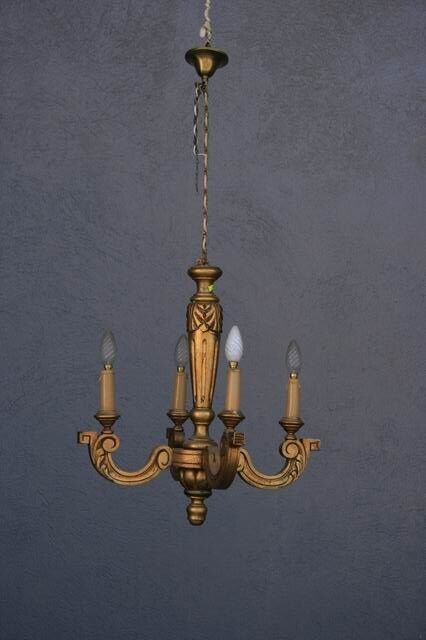 Gloss wood Golden 4 lights