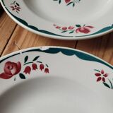 Lot n°2 of 5 soup plates FB 62