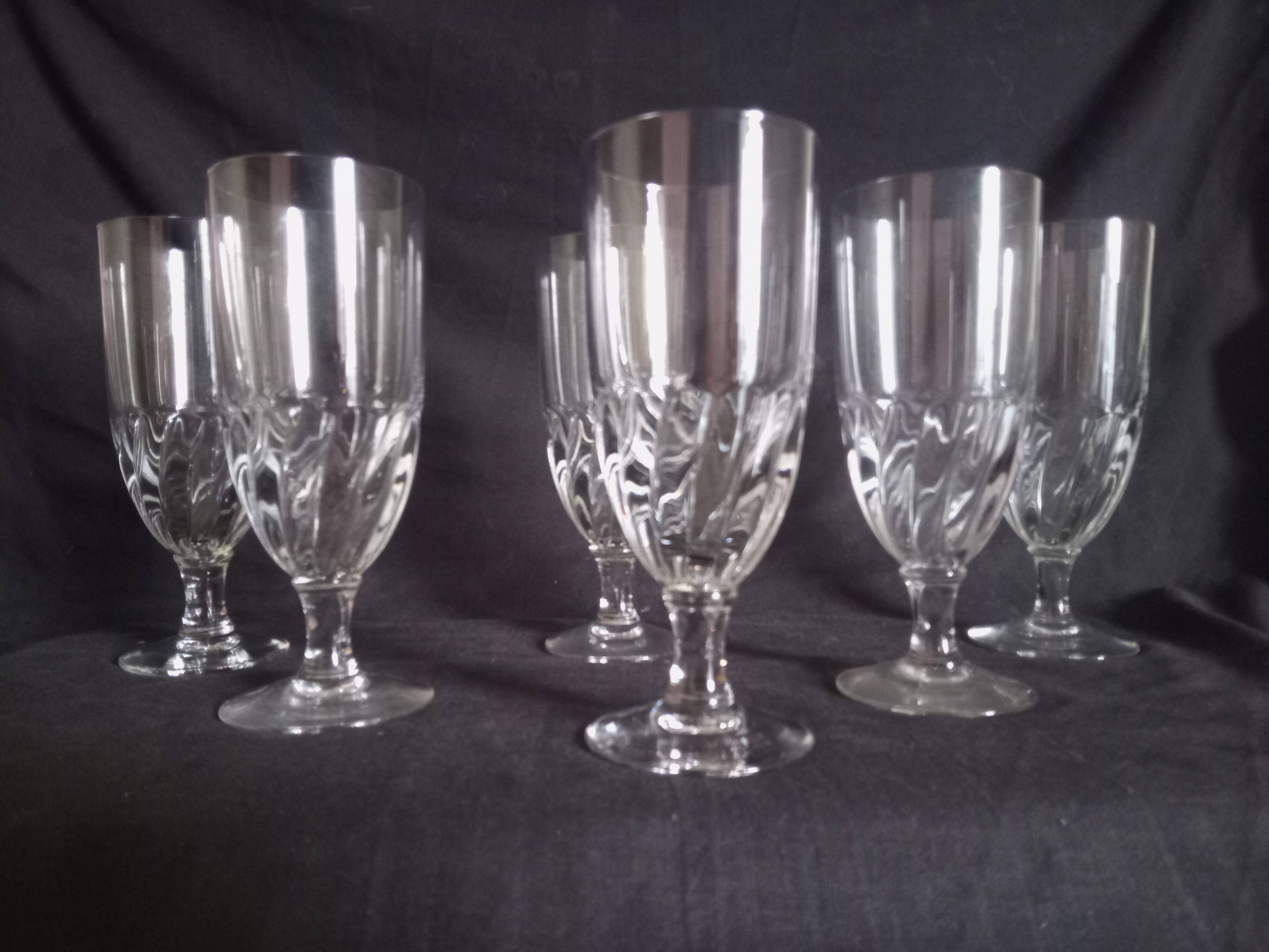 Set of 6 large absinthe glasses, h - 18 cm.