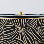 Rupert table lamp by Nikoll mid-century in brass tube and bubble glass, Austria, 1950s.