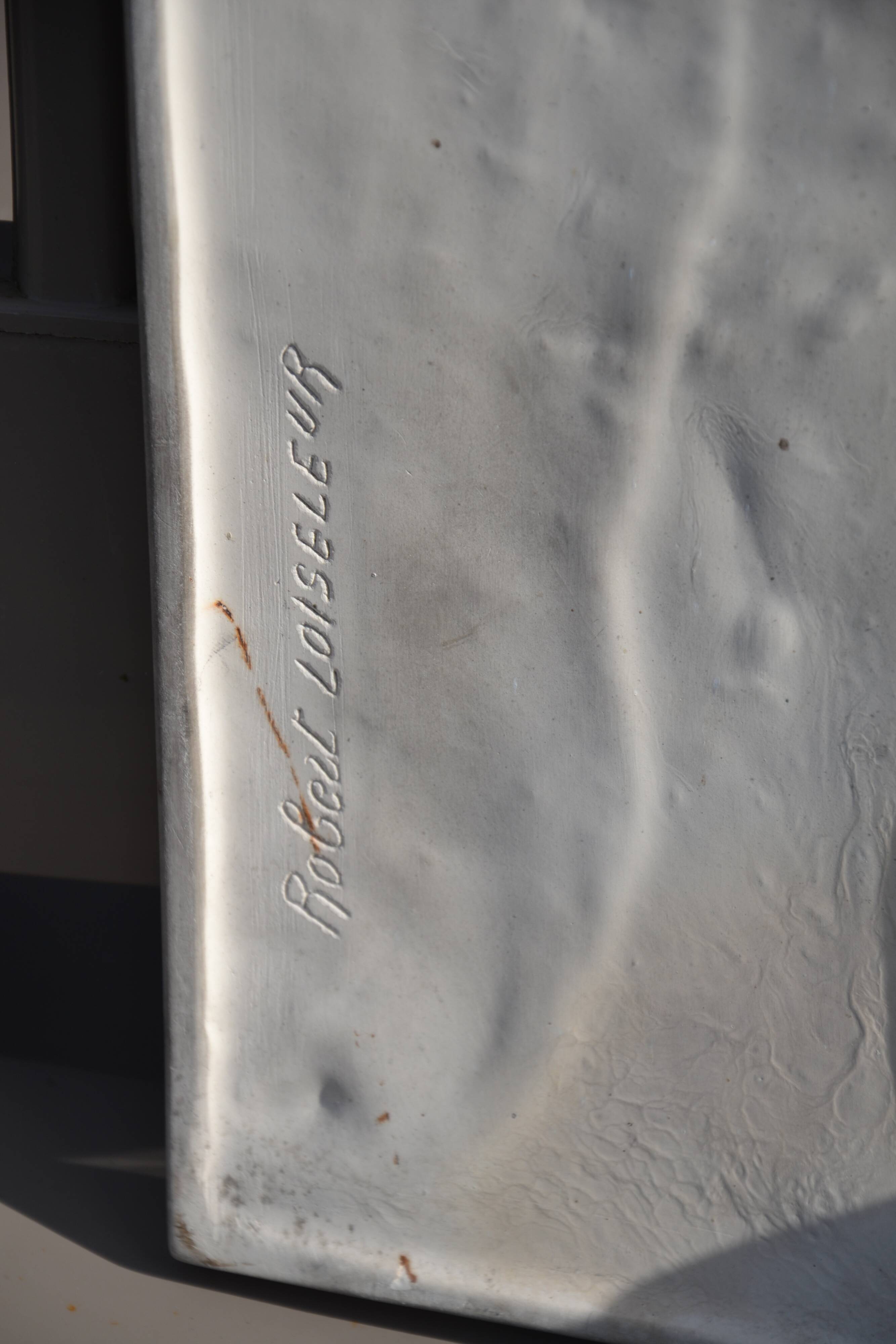 Robert Loiseleur ceramic wall plaque, 1950s-60s