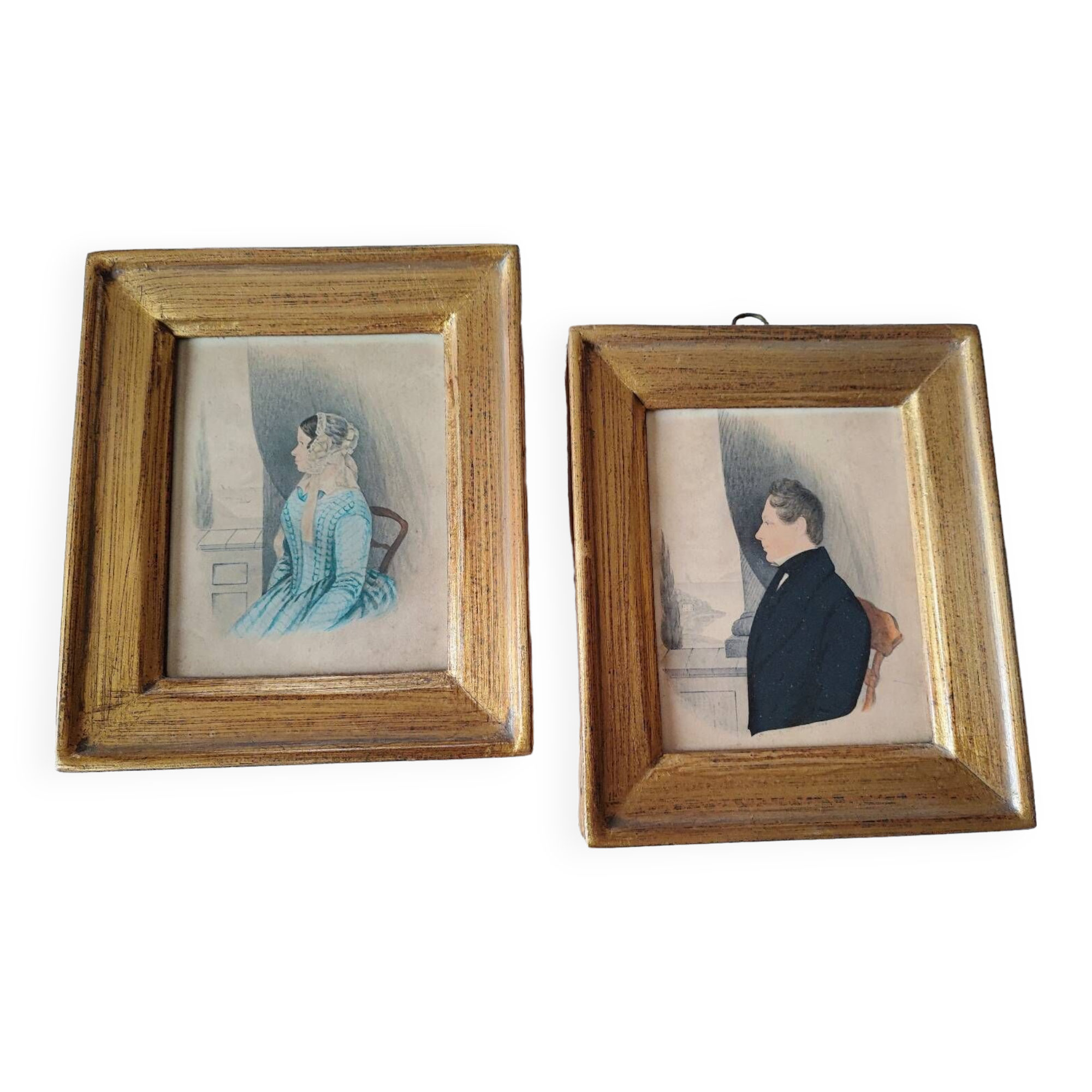 Paire de dessins de J. Mosely 1846