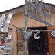 Metal and zinc weather vane, decor a l'attelage charette