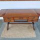 English desk and lyre chair, leather, extensions.
