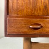 Danish midcentury teak credenza highboard by Ejvind A Johansson