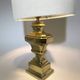 Pair of Italian brass table lamps from the 1950s.