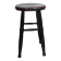 Old turned wooden bistro stool – dark brown patina
