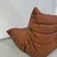 Togo sofa in thick cognac cowhide by Michel Ducaroy for Ligne Roset.