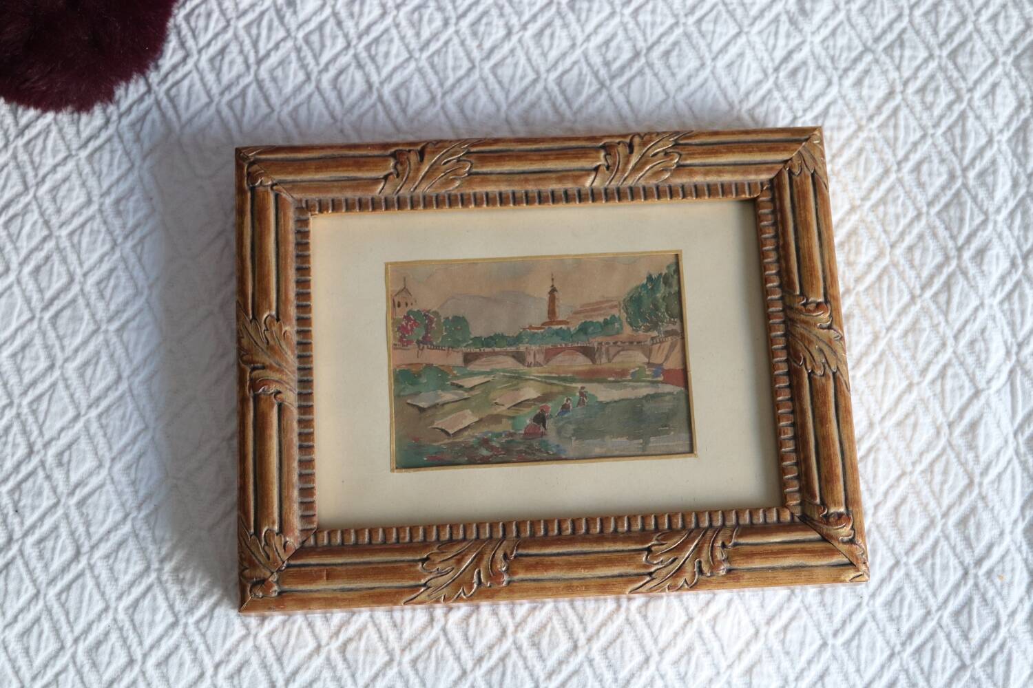 Small old landscape painting