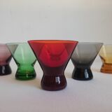 Lila foot glasses and its decanter