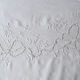 Antique linen sheet embroidery and monogram