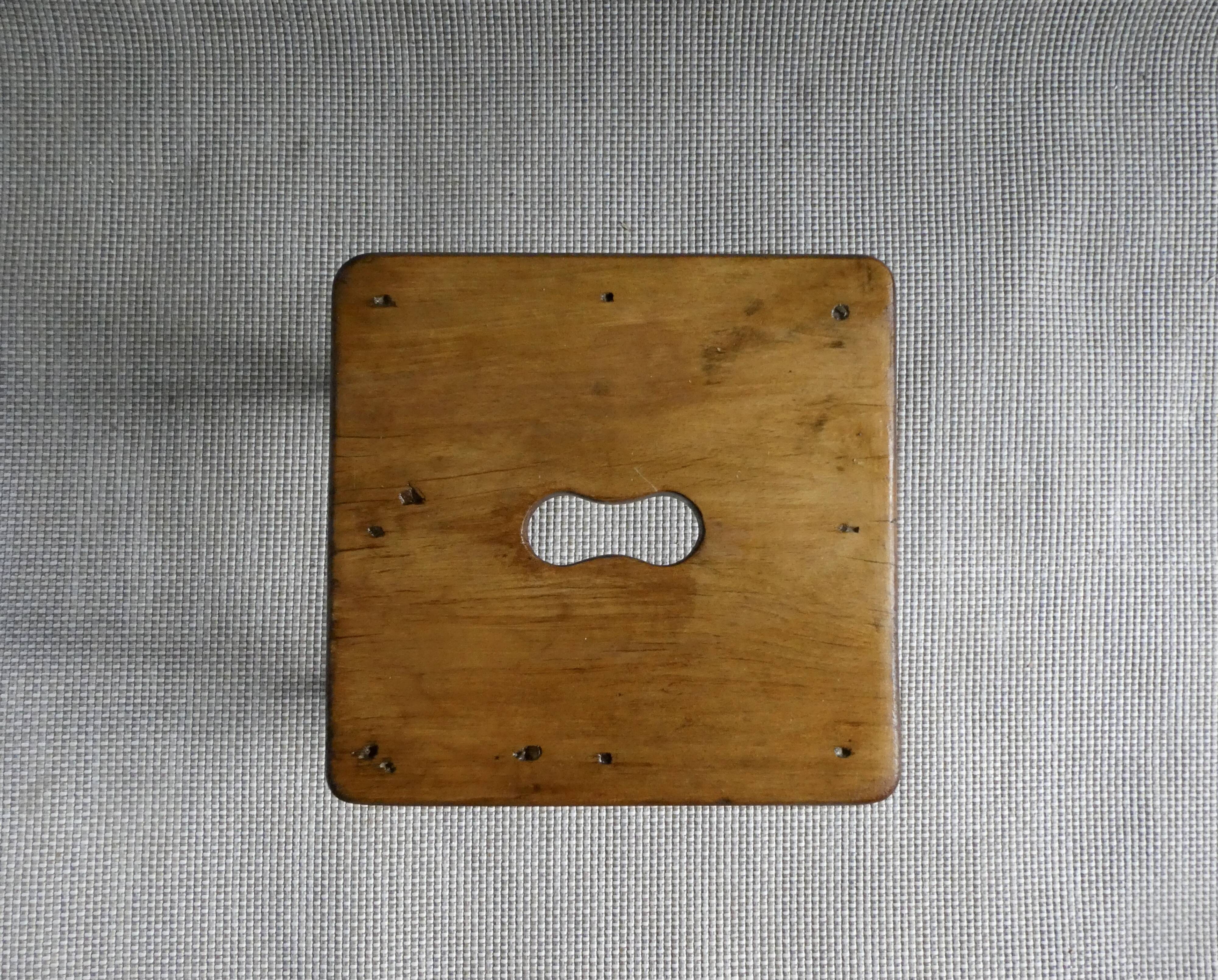 Wooden school stool, Marcel Roy Paris school furniture