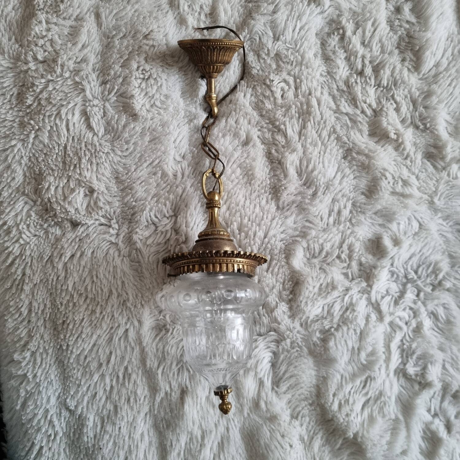 Bronze pendant light from 1970